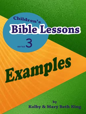cover image of Children's Bible Lessons